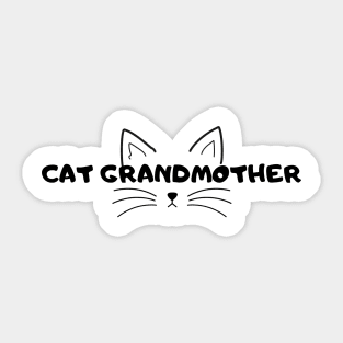 Cat grandmother Sticker